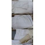 Three Boxes of Assorted White Linen and Textiles etc