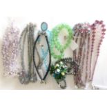 Assorted Costume Jewellery, including two floral necklaces by Butler & Wilson, a similar bracelet,