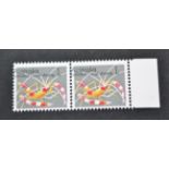 Australia. 1973 to 1974 definitives. 1c Banded coral shrimp unmounted, marginal horizontal pair