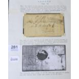 India. 1820 Entire to Dublin bearing manuscript 2s10d with boxed India Letter/London in black