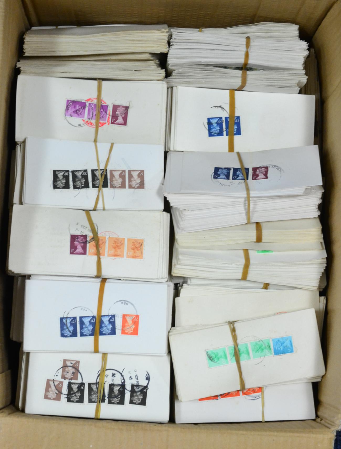Great Britain stamped and cancelled Parcel Post receipts. Majority from the 1980's in two large