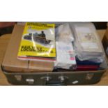 A Suitcase containing three Royal Mail Year books 1986 to 1988; miscellaneous Great Britain used