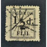 Fiji. 1917 1/2d Postage Due. Well centred and good used