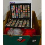 Box of assorted stamps