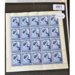 Great Britain. 1948 Royal Silver Wedding, full lightly hinged sheet of twenty