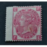 Great Britain. 1867 to 1880 3d rose wing, Plate 6. Fresh mint