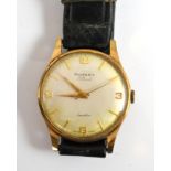A gents 9ct gold wristwatch signed Rotary