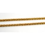 A 9ct gold foxtail link necklace