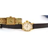 Two 9ct gold lady's Tissot wristwatches