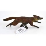 An Austrian cold painted bronze running fox