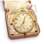 A 9ct gold pocket watch