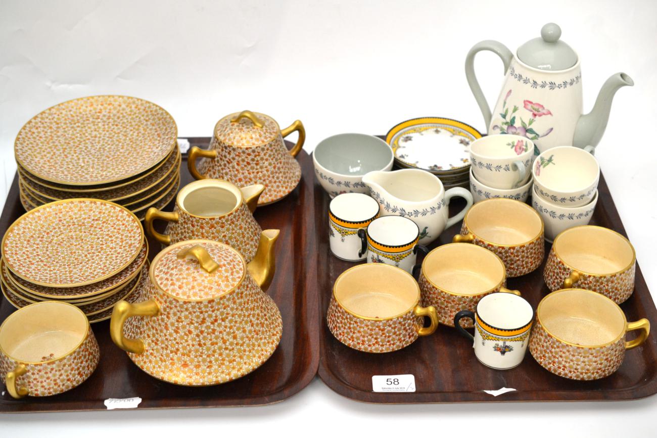 Japanese Satsuma tea service, Copeland Spode part coffee set, etc