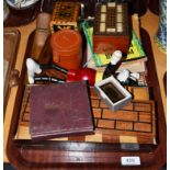 A good collection of toys including two Tom Thumb whist markers, cribbage board and vintage games