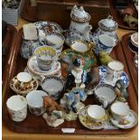 Victorian thirteen piece child's tea set by Bodley, Royal Crown Derby miniature cup and saucer,