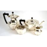 Silver four piece tea service