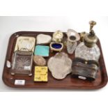 Quantity of small silver etc, one scent bottle and opera glasses