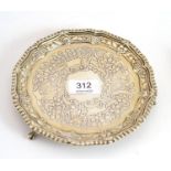 George II style silver waiter