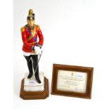 Royal Worcester model of a Colonel of the Noble Guard, with certificate numbered 82