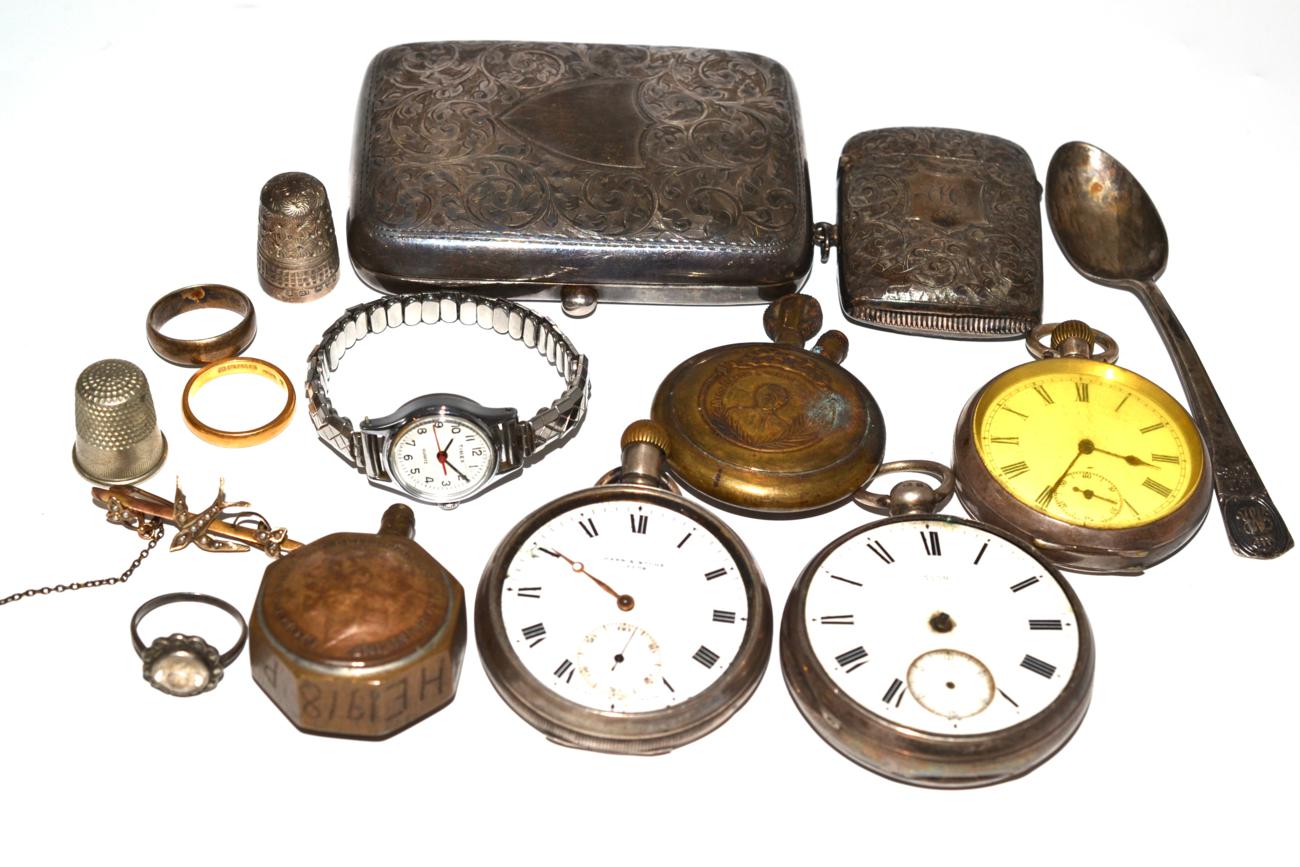 Quantity of small silver and watches, etc