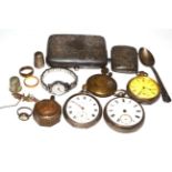 Quantity of small silver and watches, etc