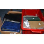 A quantity of stamp albums, loose stamps etc (in two boxes)