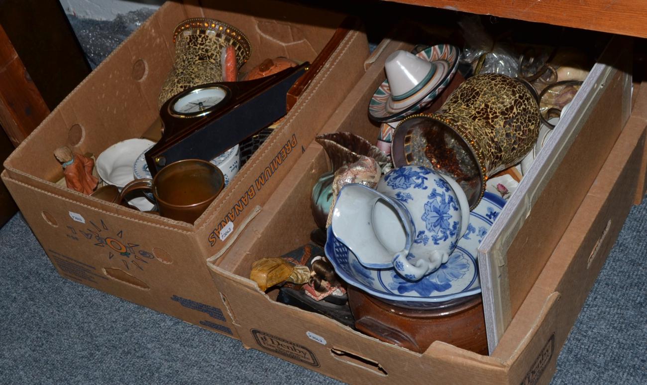 Eight various boxes of china, glassware, ornamental items, etc - Image 2 of 3