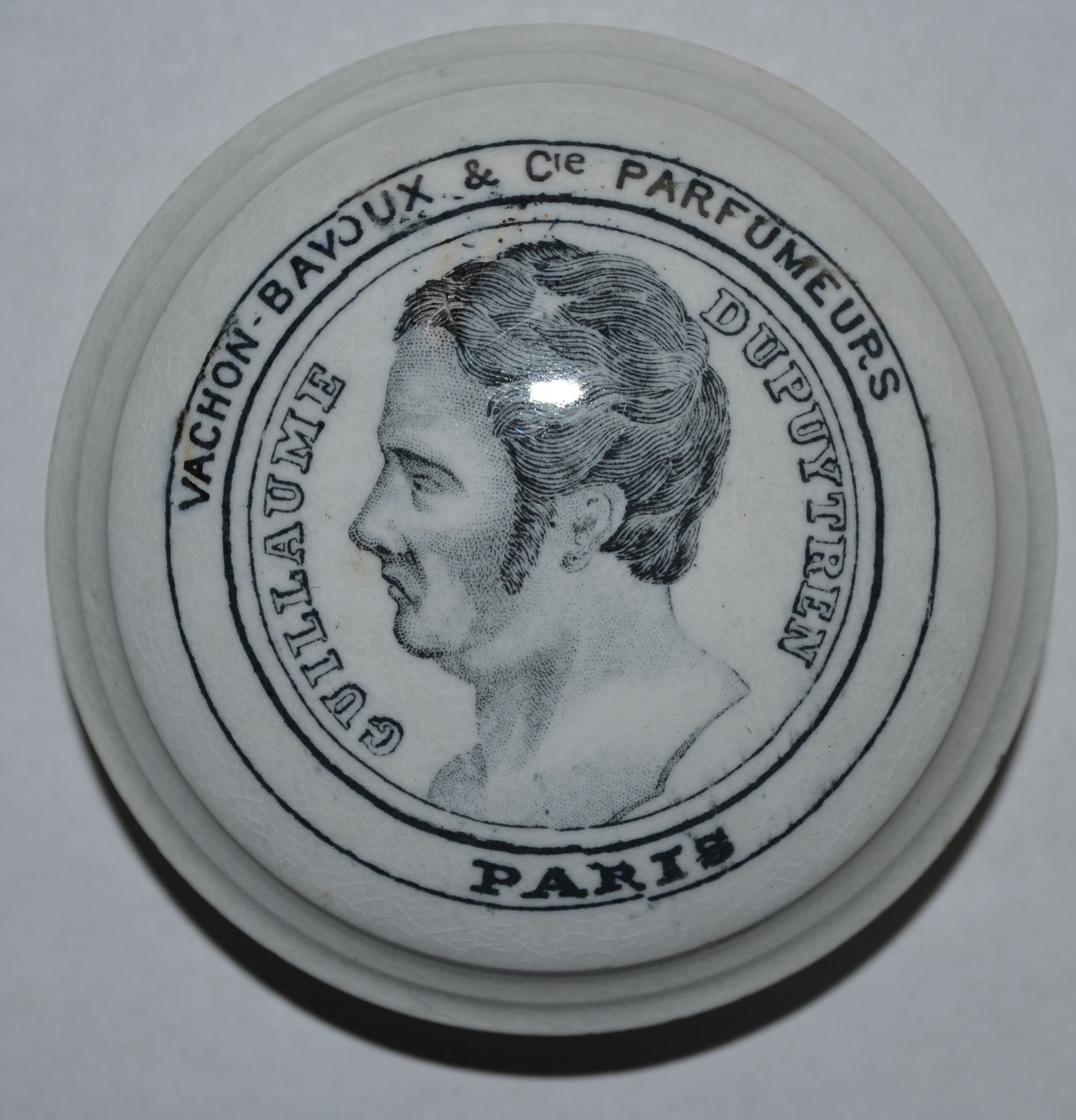 Twenty Three Black & White Transfer Printed Pot Lids, includes small Lip and Eye Salve lids, Shaving - Image 2 of 18