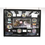 A Framed Apollo Moonwalker Montage, comprising a large colour photograph, signatures of all twelve