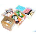 Olympic Related Material including four Beijing Mascots (boxed) pin badges from various games, a
