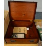 LNER Mahogany Box stamped 'L&NER' to both ends of carrying strap 17x13x8'', 43x33x20cm (note