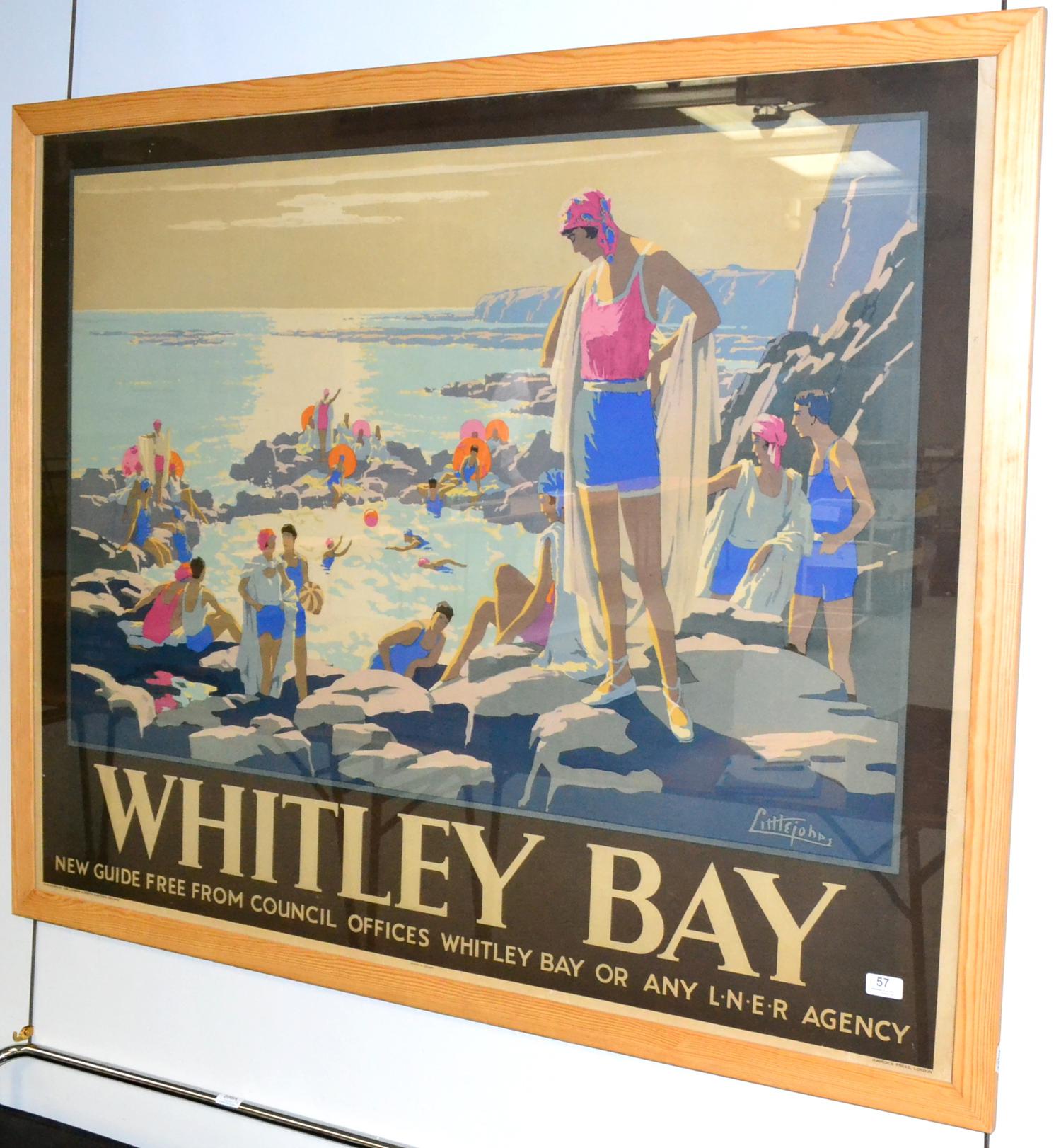 LNER Poster Whitley Bay - Littlejohn qr (G-E, glazed and framed)