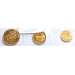 Bahamas, a Set of Three Gold Coins comprising: 50 dollars 1971, 19.8g; 20 dollars 1971, 7.96g & 10