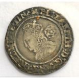 Elizabeth I Sixpence 1566, 3rd/4th issue, MM portcullis, type with smaller flan & small bust,