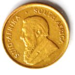 South Africa, Half Krugerrand 1980, contact marks both sides, EF