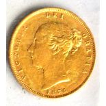 Victoria, Half Sovereign 1876 die 71, contact marks, obv. minor metal flaw to right of Queen's