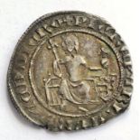 Crusader States, Lusignan Kingdom of Cyprus, Peter II (1369-1382) Silver Gros, obv. PIERE PAR LA