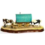 Border Fine Arts 'Arriving at Appleby Fair' (Bow Top Wagon and Family), model No. B0402 by Ray