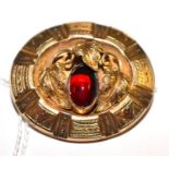 A Victorian garnet set brooch