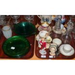 Assorted ceramics and glass including Royal Worcester figure, Royal Doulton character jug, KPM cup