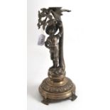 WMF silver plated figural table lamp