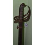 A Victorian rifleman's sword