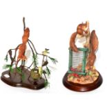 Border Fine Arts 'Red Squirrel and Goldcrests', model No. B0862 by Ray Ayres, limited edition 12/