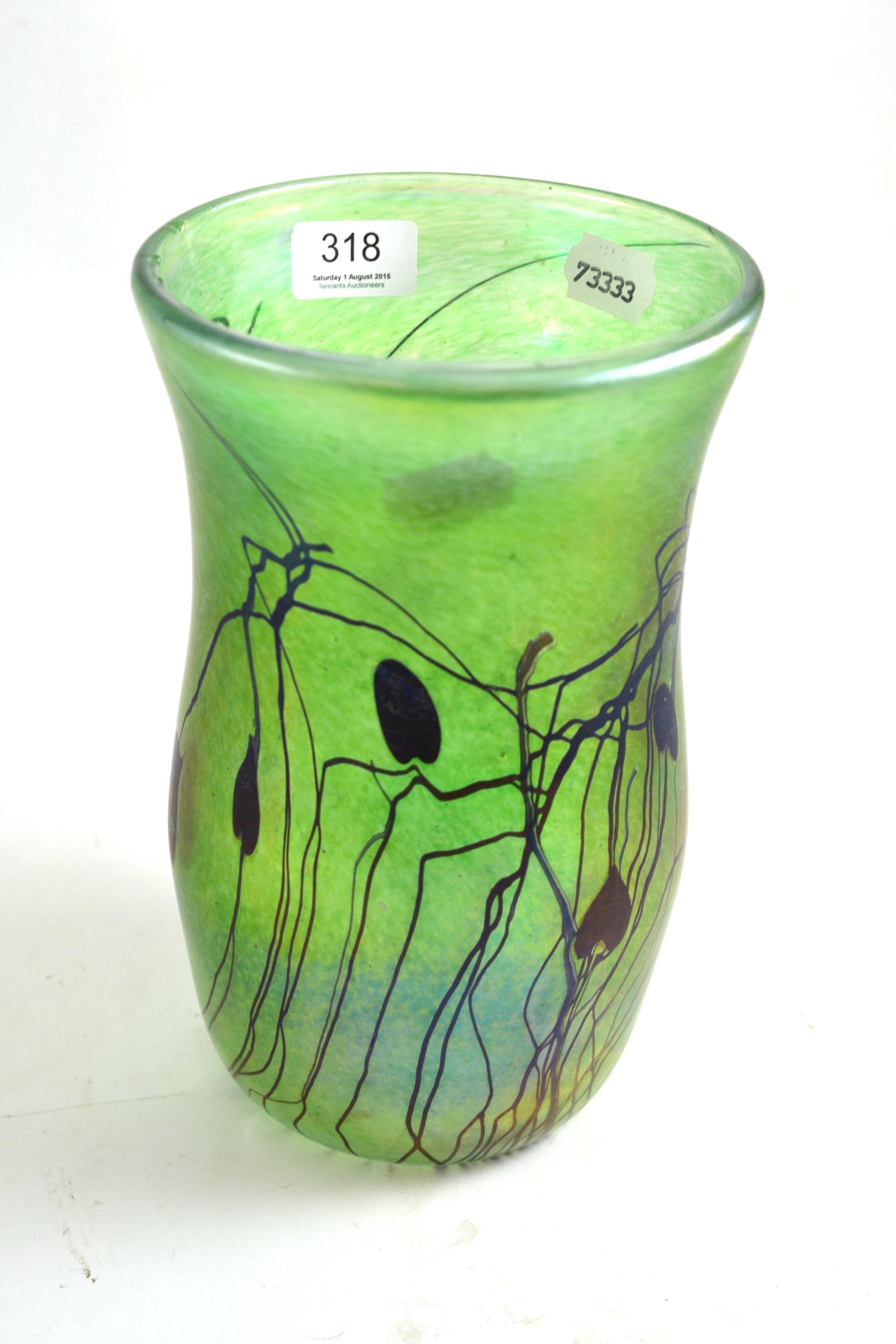 Glasform John Ditchfield art glass vase, 26cm high Several small chips to the upper rim. Scratches