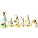 Royal Doulton Beswick Beatrix Potter figures comprising: 'Benjamin Ate a Lettuce Leaf', BP-10a, '