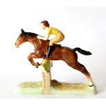 Beswick 'Girl on Jumping Horse', model No. 939, brown gloss Restoration to tail and ears.