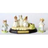 Royal Doulton Beswick Beatrix Potter 'Mittens, Tom Kitten and Moppet', collectors tableau, BP-8d,