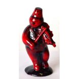 Royal Doulton Flambe 'Violinist Snowman', model No. DS11, Royal Doulton backstamp 'the property of