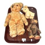 Zotty style split mouth German bear, another bear and a soft toy