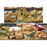 Large quantity of Pendelfin including 'The Big House', 'Christmas Scene', 'School House' and '