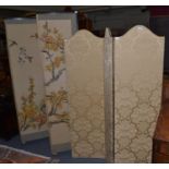 Yellow damask folding screen and an Oriental folding screen (2)